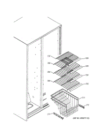 07 - Freezer Shelves parts for Ge Refrigerator GSH22KGMBCC from AppliancePartsPros.com