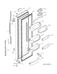 02 - Fresh Food Door parts for Ge Refrigerator PSC21MGMBBB from AppliancePartsPros.com