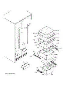 08 - Fresh Food Shelves parts for Ge Refrigerator GSS20IBMBWW from AppliancePartsPros.com