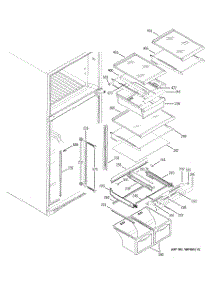 05 - Fresh Food Shelves parts for Ge Refrigerator GTS19ZBMARWW from AppliancePartsPros.com