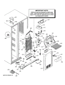 03 - Freezer Section parts for Ge Refrigerator GSS25TGMBCC from AppliancePartsPros.com