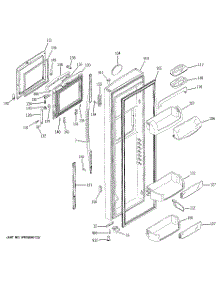 03 - Fresh Food Door parts for Ge Refrigerator PSS29NHMBBB from AppliancePartsPros.com