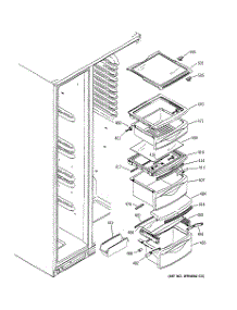 08 - Fresh Food Shelves parts for Ge Refrigerator GSS25TGMBBB from AppliancePartsPros.com