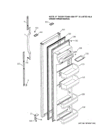 05 - Fresh Food Door parts for Ge Refrigerator SSS25KFMBWW from AppliancePartsPros.com