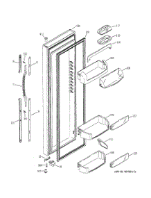 02 - Fresh Food Door parts for Ge Refrigerator GSS25PGMBWW from AppliancePartsPros.com