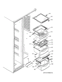 08 - Fresh Food Shelves parts for Ge Refrigerator GSS25PGMBCC from AppliancePartsPros.com