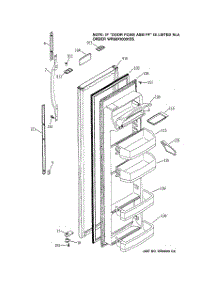 05 - Fresh Food Door parts for Ge Refrigerator ESS25XGMBCC from AppliancePartsPros.com
