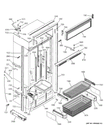 03 - Freezer Section, Trim & Components parts for Ge Refrigerator ZIC36NMASSLH from AppliancePartsPros.com