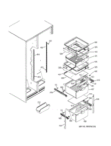 10 - Fresh Food Shelves parts for Ge Refrigerator GSS25WGMBBB from AppliancePartsPros.com