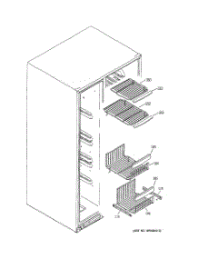 05 - Freezer Shelves parts for Ge Refrigerator ESS25SGMBBS from AppliancePartsPros.com