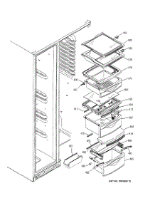 07 - Fresh Food Shelves parts for Ge Refrigerator ESS25SGMBBS from AppliancePartsPros.com