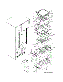 07 - Fresh Food Shelves parts for Ge Refrigerator PSG22SIMBFBS from AppliancePartsPros.com