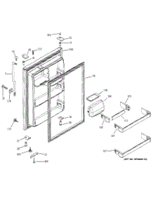 02 - Fresh Food Door parts for Ge Refrigerator GTS22IBMARCC from AppliancePartsPros.com