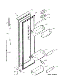 02 - Fresh Food Door parts for Ge Refrigerator GSS25RGMBCC from AppliancePartsPros.com