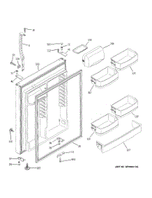 02 - Fresh Food Door parts for Ge Refrigerator GTS22KCMARWW from AppliancePartsPros.com