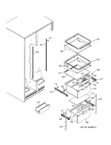 10 - Fresh Food Shelves parts for Ge Refrigerator GSG22KEMBFWW from AppliancePartsPros.com