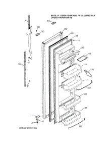 05 - Fresh Food Door parts for Ge Refrigerator GSG20IEMBFWW from AppliancePartsPros.com