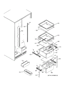 08 - Fresh Food Shelves parts for Ge Refrigerator GSG22KBMBFBB from AppliancePartsPros.com