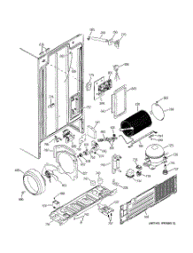 02 - Sealed System & Mother Board parts for Ge Refrigerator GSS25KGMBWW from AppliancePartsPros.com