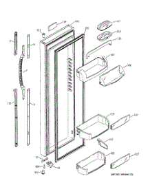 02 - Fresh Food Door parts for Ge Refrigerator ESS25LGMACC from AppliancePartsPros.com
