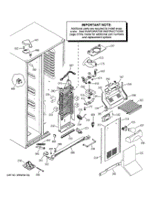 03 - Freezer Section parts for Ge Refrigerator ESS25SGMABS from AppliancePartsPros.com