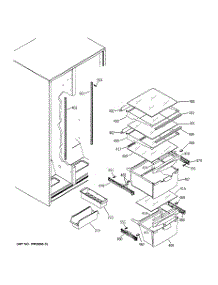 08 - Fresh Food Shelves parts for Ge Refrigerator GSG20IBMBFBB from AppliancePartsPros.com
