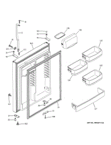 02 - Fresh Food Door parts for Ge Refrigerator GTS22KBMARWW from AppliancePartsPros.com