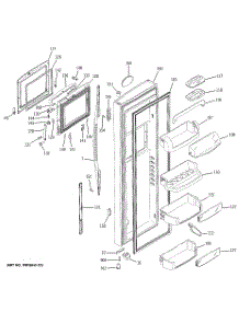 03 - Fresh Food Door parts for Ge Refrigerator PSS27NHMABB from AppliancePartsPros.com