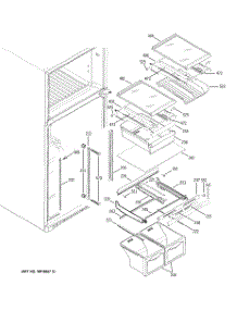 04 - Fresh Food Shelves parts for Ge Refrigerator GTS19QBMARBB from AppliancePartsPros.com