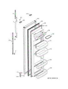 02 - Fresh Food Door parts for Ge Refrigerator GSS22JEMBCC from AppliancePartsPros.com