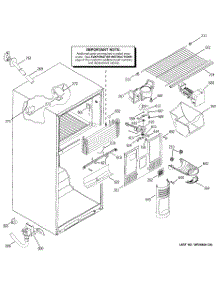 02 - Freezer Section parts for Ge Refrigerator GTS18DCMALWW from AppliancePartsPros.com