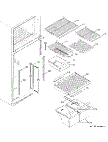 04 - Fresh Food Shelves parts for Ge Refrigerator GTS18DCMALCC from AppliancePartsPros.com