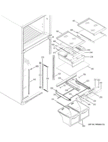 04 - Fresh Food Shelves parts for Ge Refrigerator GTS18UBMARCC from AppliancePartsPros.com