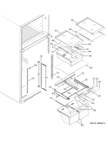 05 - Fresh Food Shelves parts for Ge Refrigerator GTS18KBMARAA from AppliancePartsPros.com