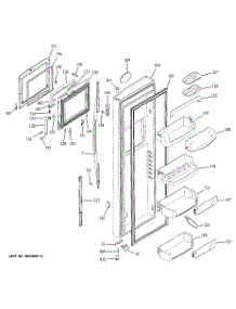 03 - Fresh Food Door parts for Ge Refrigerator PSS27SHMABS from AppliancePartsPros.com