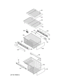 06 - Freezer Shelves parts for Ge Refrigerator PSS27SHMABS from AppliancePartsPros.com