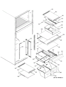 04 - Fresh Food Shelves parts for Ge Refrigerator GTS18ICMARCC from AppliancePartsPros.com
