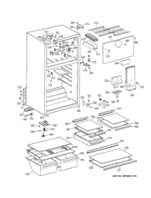 02 - Cabinet parts for Ge Refrigerator GTS18XBMBRCC from AppliancePartsPros.com