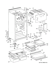 02 - Cabinet parts for Ge Refrigerator GTG15HBMCRWW from AppliancePartsPros.com