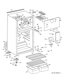 02 - Cabinet parts for Ge Refrigerator GTG16BBMCRWW from AppliancePartsPros.com
