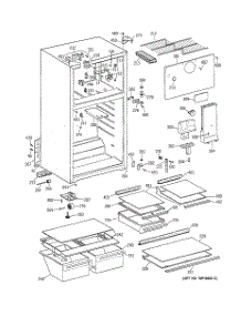 02 - Cabinet parts for Ge Refrigerator GTT16HBMBRWW from AppliancePartsPros.com