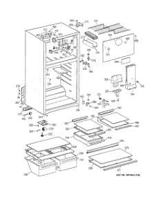 02 - Cabinet parts for Ge Refrigerator GTS18HBMBRCC from AppliancePartsPros.com