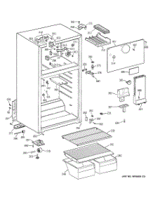 02 - Cabinet parts for Ge Refrigerator GTT15BBMBRWW from AppliancePartsPros.com
