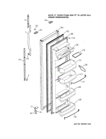05 - Fresh Food Door parts for Ge Refrigerator GSG25IEMAFWW from AppliancePartsPros.com