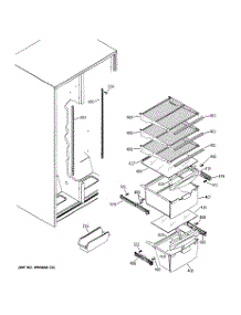 08 - Fresh Food Shelves parts for Ge Refrigerator GST20DBMAWW from AppliancePartsPros.com