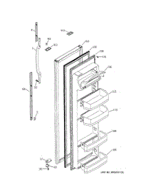02 - Fresh Food Door parts for Ge Refrigerator GST20IEMAWW from AppliancePartsPros.com
