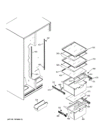 10 - Fresh Food Shelves parts for Ge Refrigerator GST22JEMACC from AppliancePartsPros.com