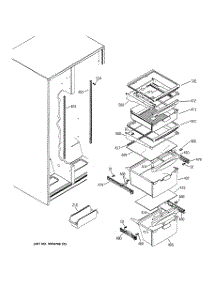 10 - Fresh Food Shelves parts for Ge Refrigerator SSS25KFMAWW from AppliancePartsPros.com