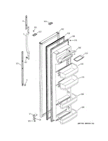 02 - Fresh Food Door parts for Ge Refrigerator GSS22JEMAWW from AppliancePartsPros.com