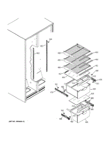 08 - Fresh Food Shelves parts for Ge Refrigerator GSS20DBMAWW from AppliancePartsPros.com